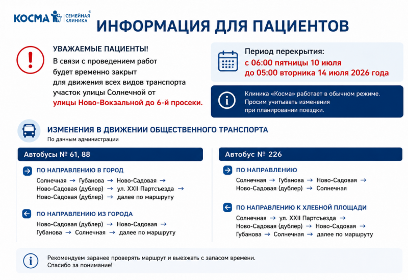 Временное изменение схемы движения